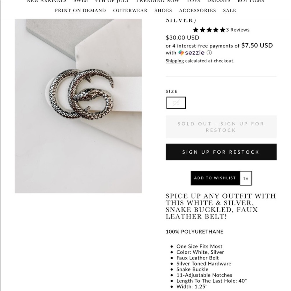 NANAMACS belt